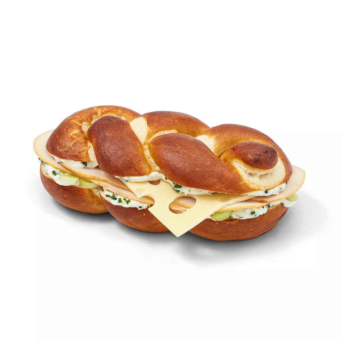 Laugenzopf Hähnchen Käse