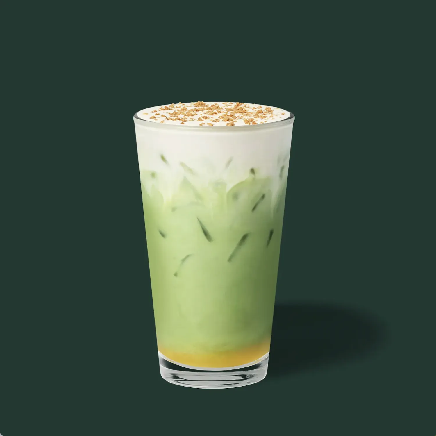 Iced Apple Crumble Matcha Latte
